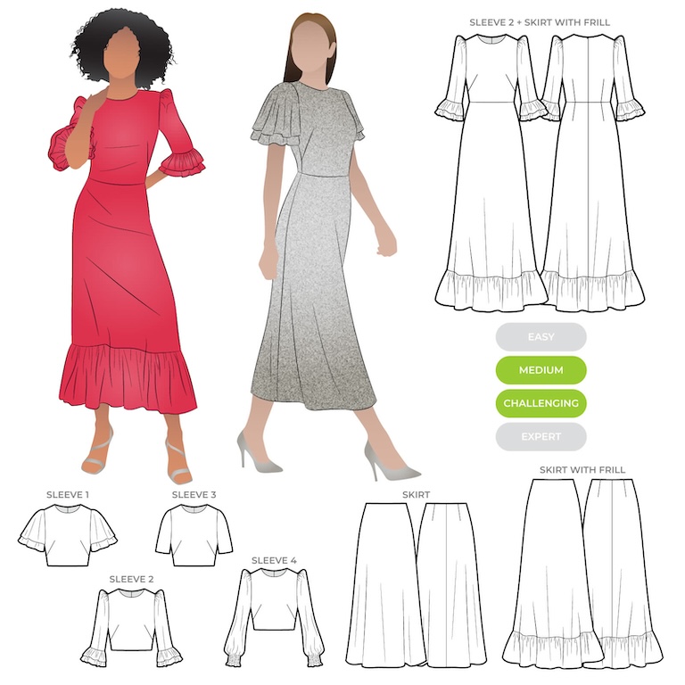Queenie Woven Dress Pattern Size 18-30 By Style Arc