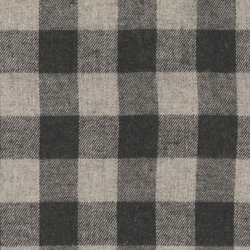 Charcoal And Grey Large Check Brushed Flannel From Glenrock By Modelo Fabrics