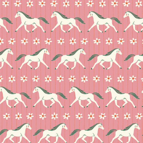 Howdy from Happy Homestead in Pink by Samantha Johnson for Cloud9 Fabrics (Avail May)