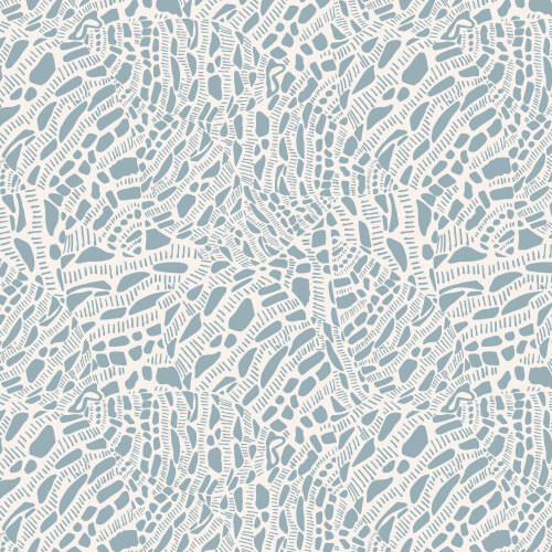 Neverending in White/Dusty Blue from Seashell Serenade for Cloud9 Fabrics (Avail Jan)