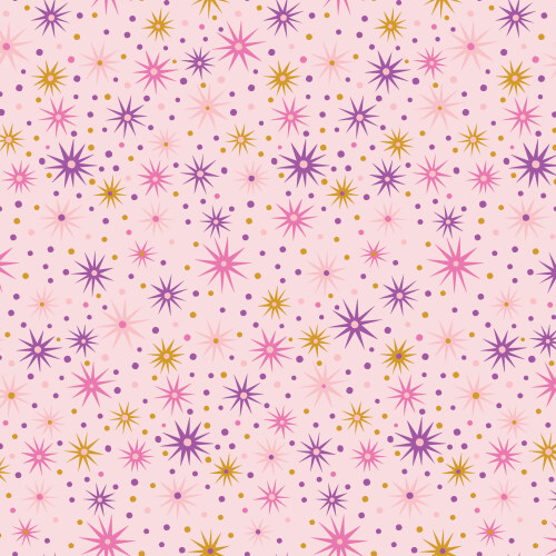 Starlit Glow from Wonder Jungle in Light Pink by Pip & Lo for Cloud9 Fabrics (Avail May)