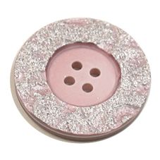 Acrylic Button 4 Hole Metallic 14mm Mauve / Silver