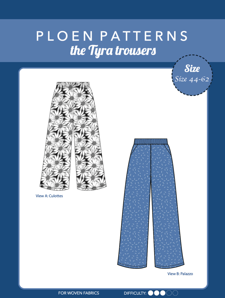 Tyra Trousers Pattern Size 44-62 by Ploen Patterns (Due Jul)