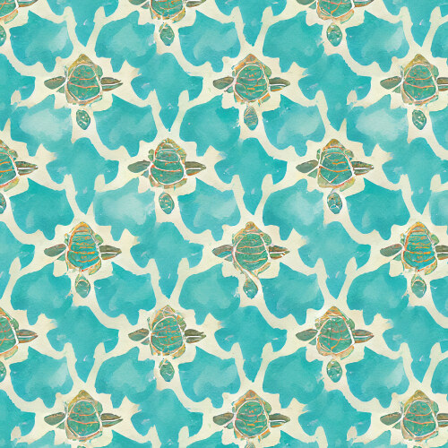 Turtle Surf from Bali Dreams by Penn Gray Design for Cloud9 Fabrics (Avail Jan)