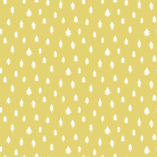 Ine the Pine from Camp Canine in Yellow by Krissy Mast for Cloud9 Fabrics (Avail Apr)