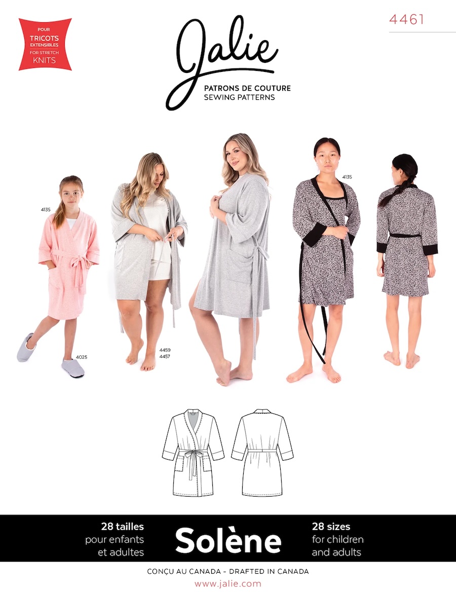 Solene Lounge Robe Pattern By Jalie