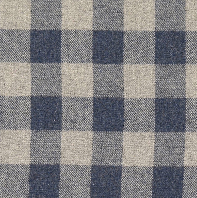 Denim Blue And Grey Large Check Brushed Flannel From Glenrock By Modelo Fabrics (Avail Nov)