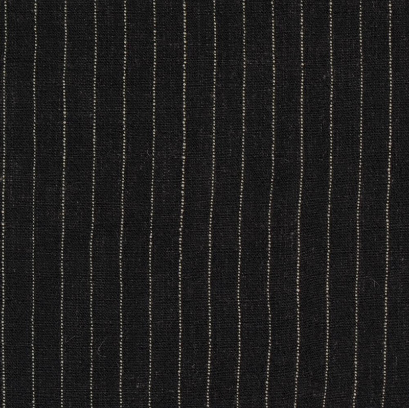 Black Stripe Viscose Linen Slub From Berkley By Modelo Fabrics (Due Sep)