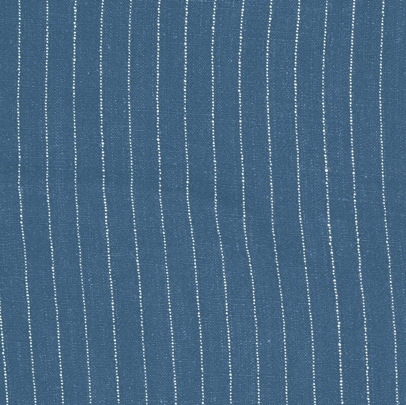 Denim Blue Stripe Viscose Linen Slub From Berkley By Modelo Fabrics