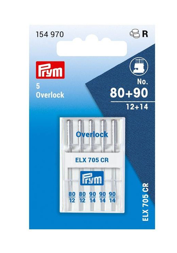 Prym Sewing Machine Needles Overlock Size 80-90 Assorted