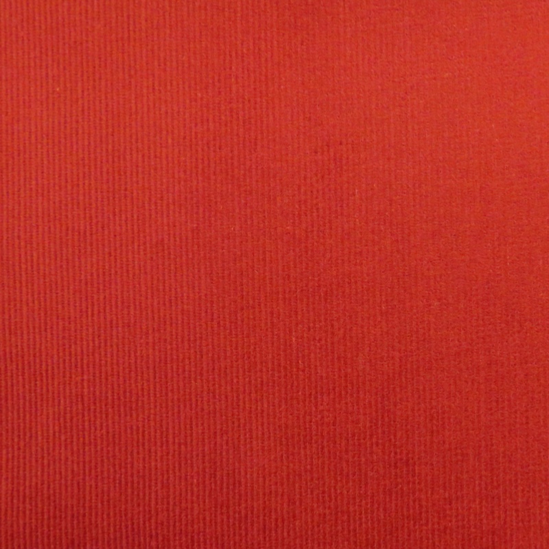 Brick Red Fine Stretch Needlecord Fabric - Wholesale by Hantex Ltd UK EU