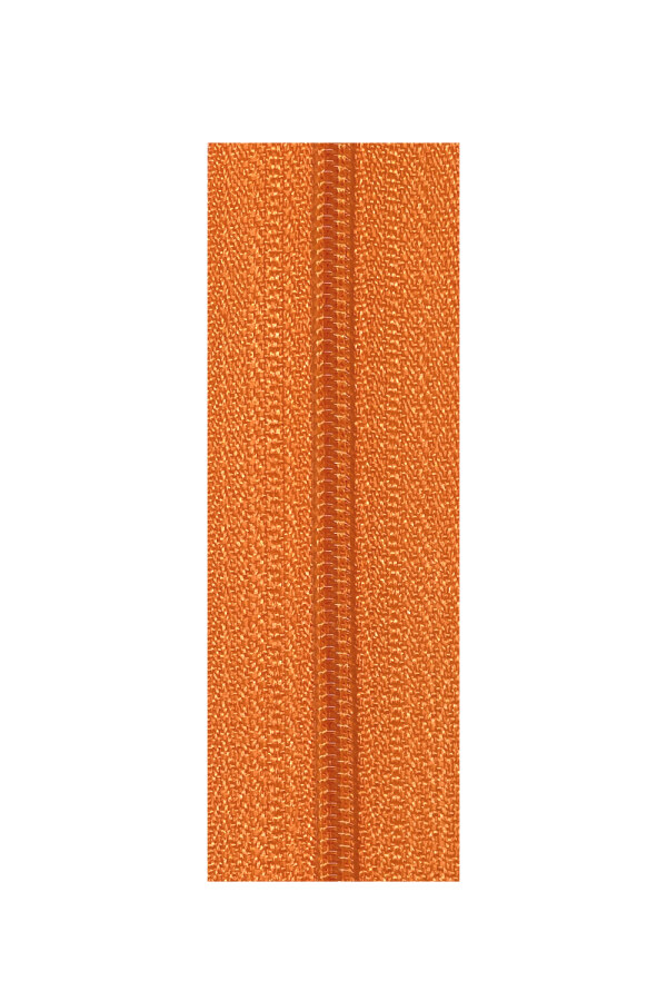 Orange Standard #3 Continuous Zipper Tape Bulk