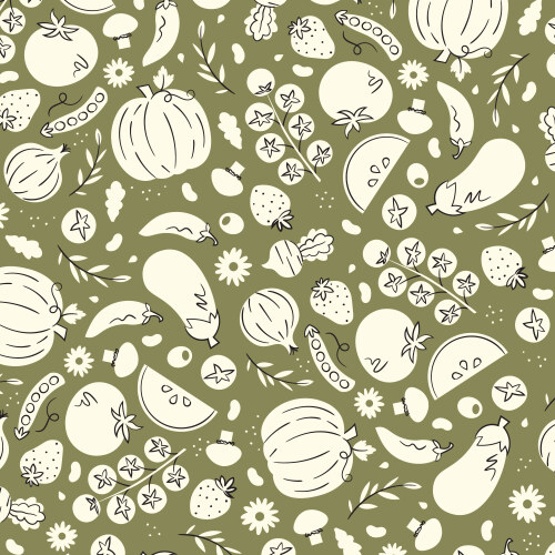 Freshly Picked in Green from Homestead Haven by Shelby Warwood for Cloud9 Fabrics (Avail Feb)