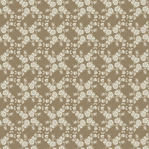 Lattice Vine from Cottage Garden in Brown by Kimberly Morgan for Cloud9 Fabrics (Avail Apr)