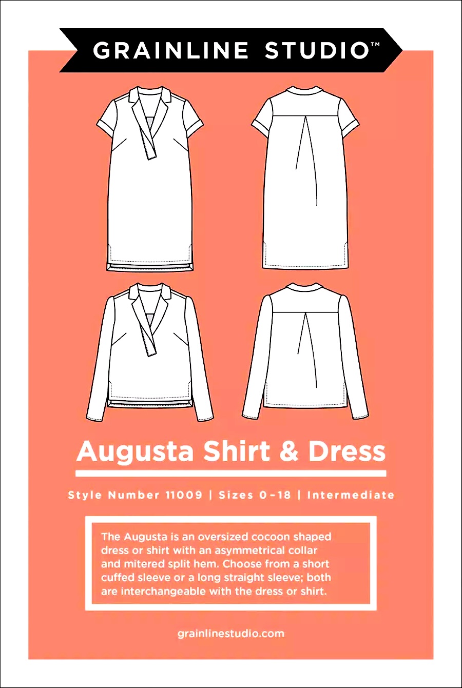 Augusta Shirt & Dress Pattern Size 0-18 by Grainline Studio