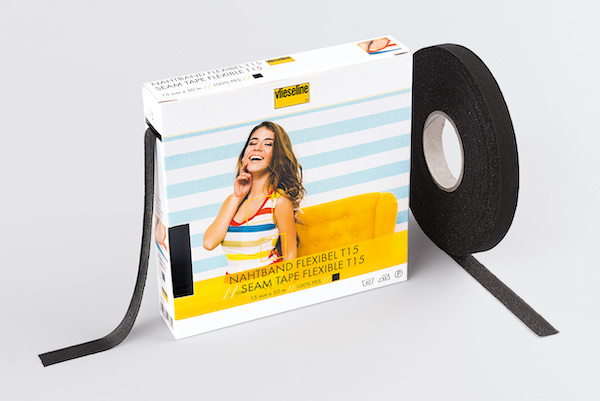 Vlieseline Flexible Seam Tape 15mm x 5m Black (Due May)