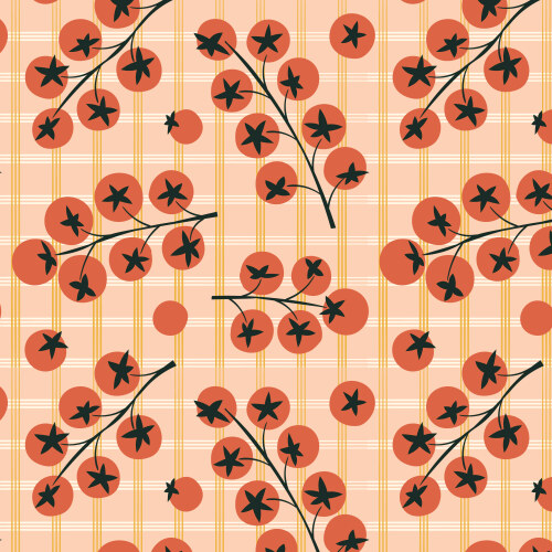Cherry Tomato Check from Homestead Haven by Shelby Warwood for Cloud9 Fabrics (Due Feb)