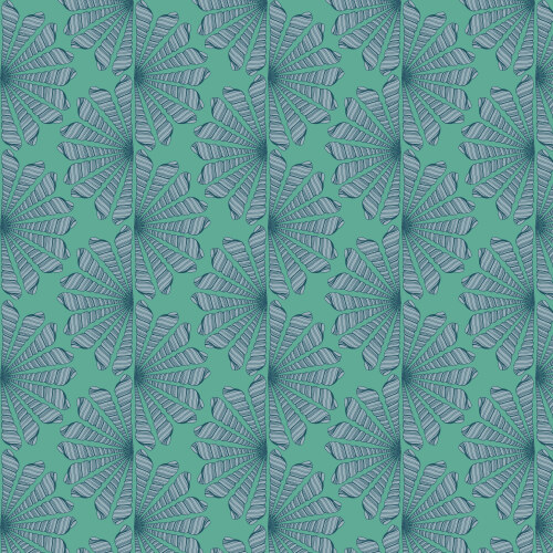 Shell Fan in Green/Blue from Seashell Serenade by Jayme Murray for Cloud9 Fabrics (Avail Jan)