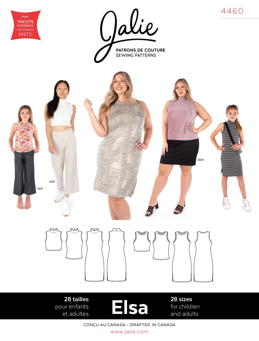 Elsa Sleeveless Tops And Dress Pattern By Jalie