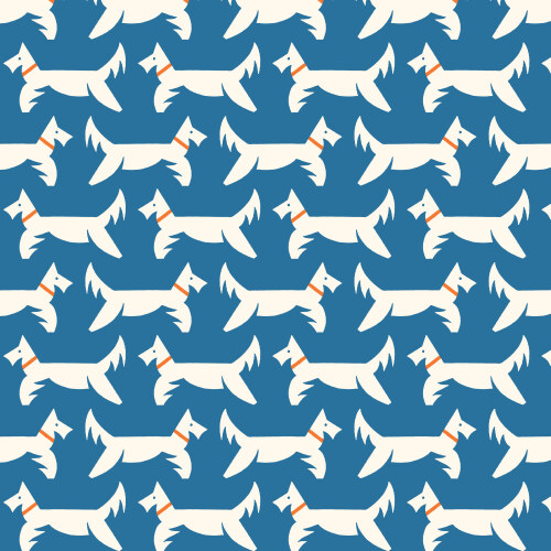 A Dog's Life in Navy from Orchard Deco by Ariana Martin for Cloud9 Fabrics (Due Feb)