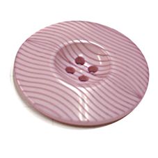 Acrylic Button 4 Hole Ridged 34mm Apricot