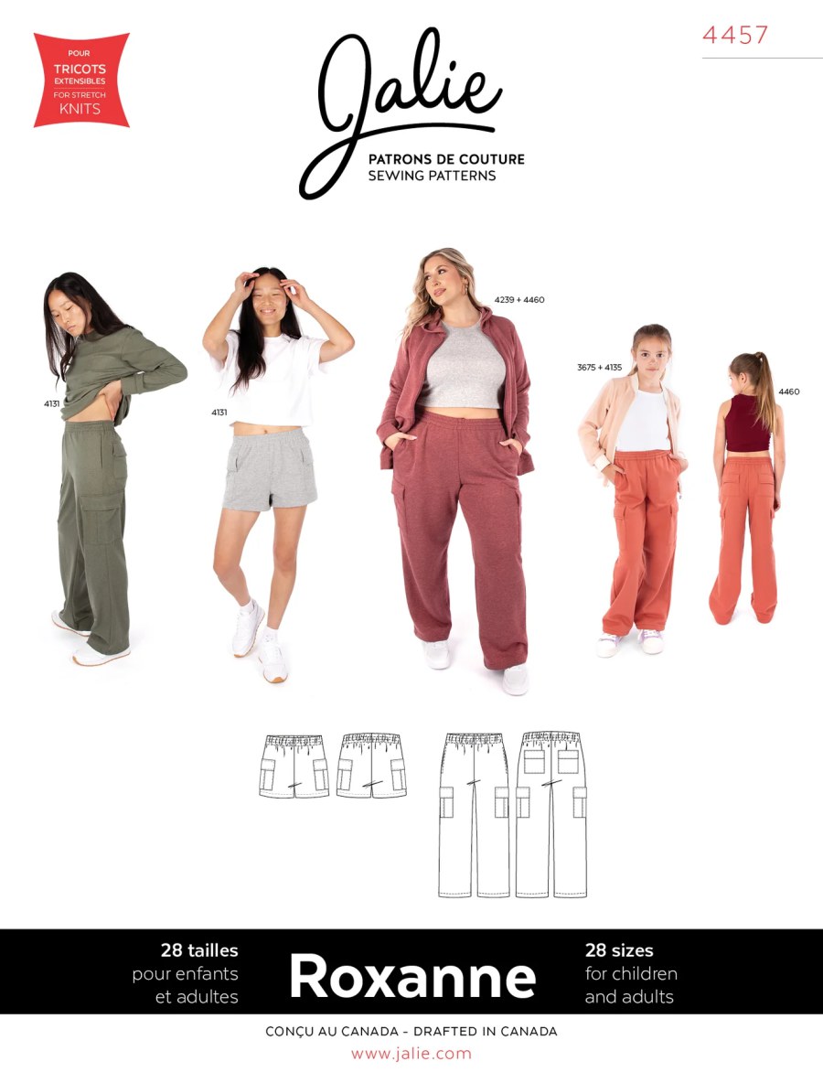 Roxanne Cargo Shorts And Sweatpants Pattern By Jalie