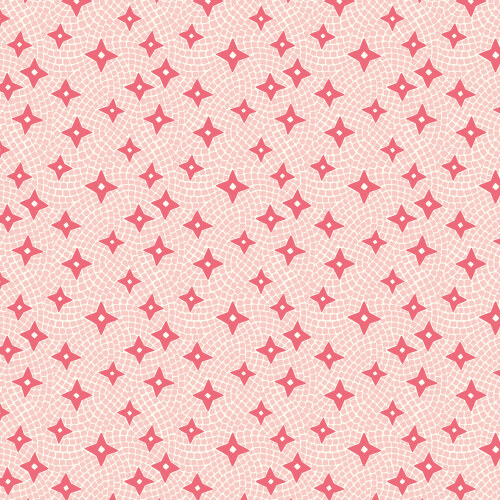 Tiles and Stars from Bohemian Paradise in Pink by Maria Galybina for Cloud9 Fabrics (Avail Apr)