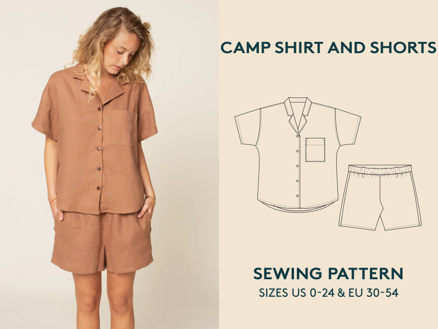 Camp Shirt And Shorts Pattern By Wardrobe By Me (Due May)
