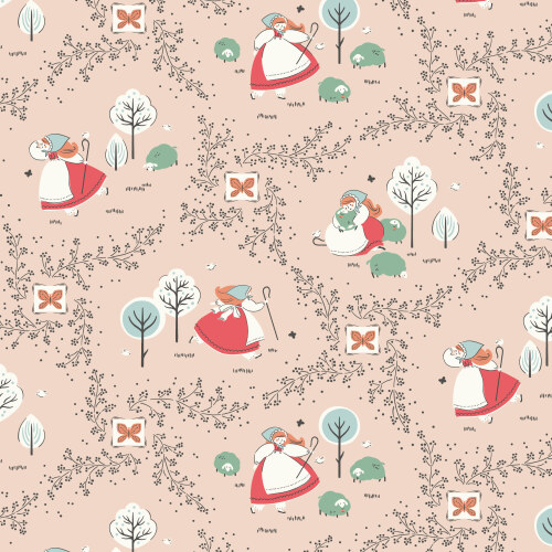 Bo Peep in Apricot from Little Bo by Kimberly Morgan for Cloud9 Fabrics (Due Feb)