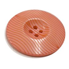 Acrylic Button 4 Hole Ridged 34mm Light Brown