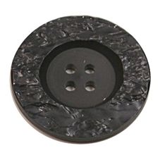 Acrylic Button 4 Hole Metallic 14mm Slate / Silver