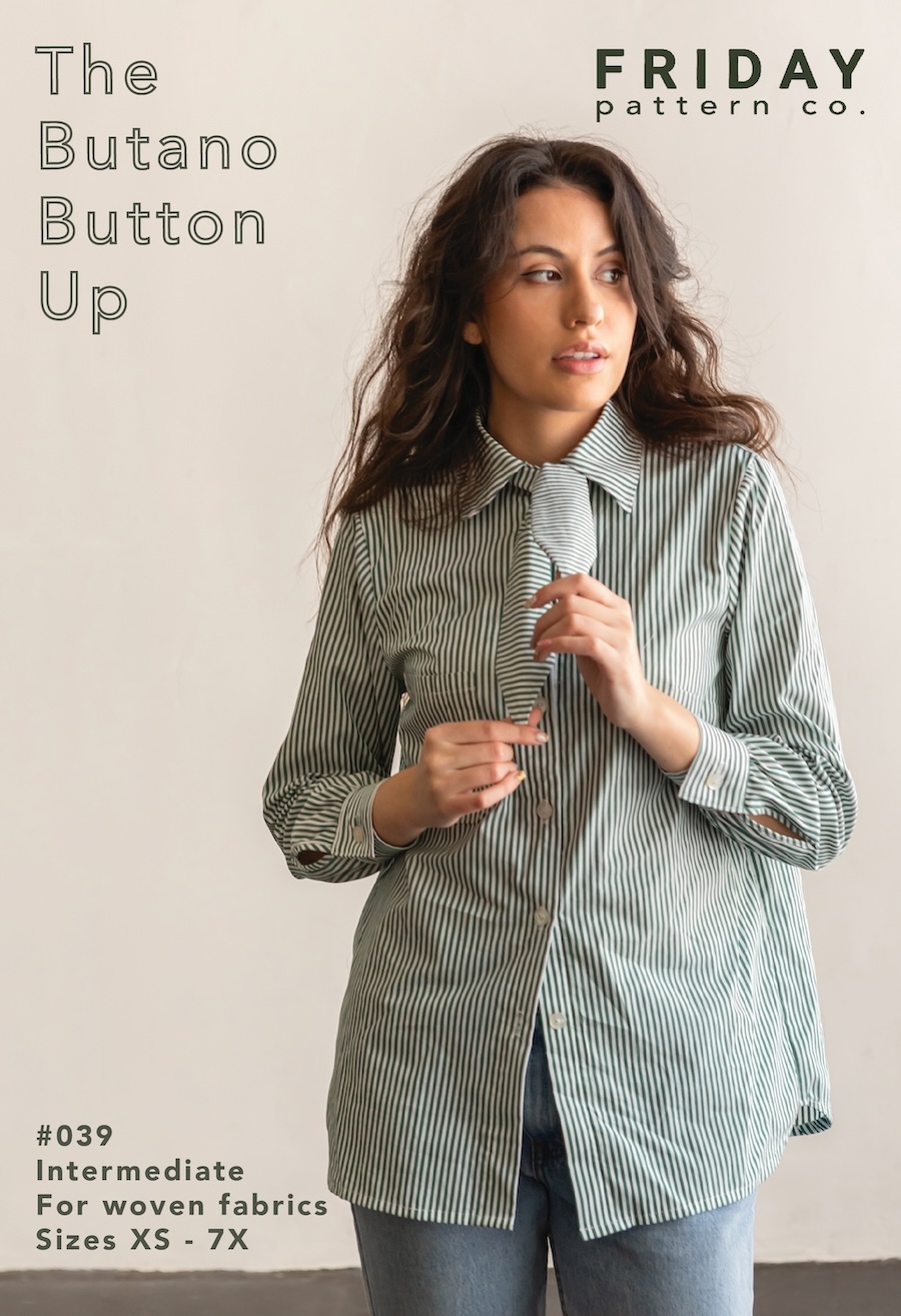 Butano Button Up Shirt Pattern By Friday Pattern Company (Avail Oct)