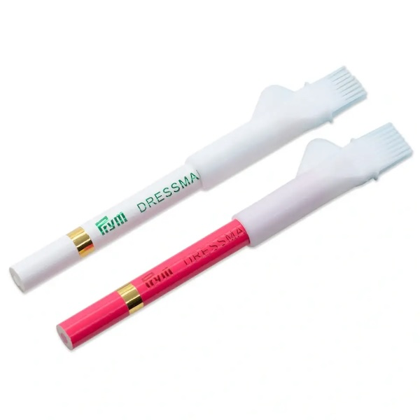 Prym Chalk Pencils & Brush White/pink