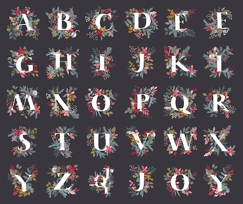 Jingle All the Letters Panel from Adventale by Katarina Roccella for AGF (Avail Jul)