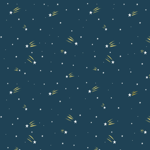 Under the Stars from Camp Canine in Navy by Krissy Mast for Cloud9 Fabrics (Avail Apr)