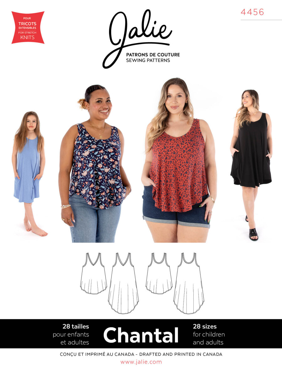 Chantal Swing Tank And Dress Pattern By Jalie