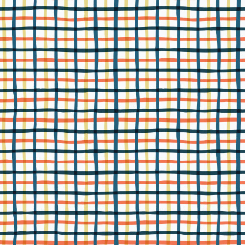 Retro Plaid from Camp Canine in Red/Gold by Krissy Mast for Cloud9 Fabrics (Avail Apr)