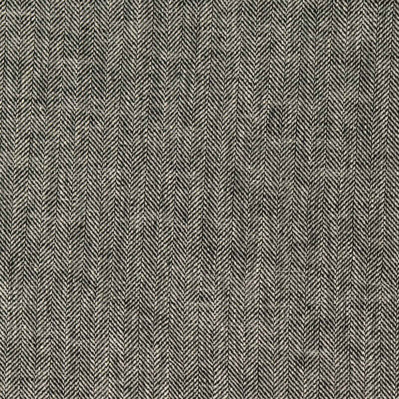 Black Yarn Dyed Twill Stripe Linen Cotton Blend From Carbury By Modelo Fabrics