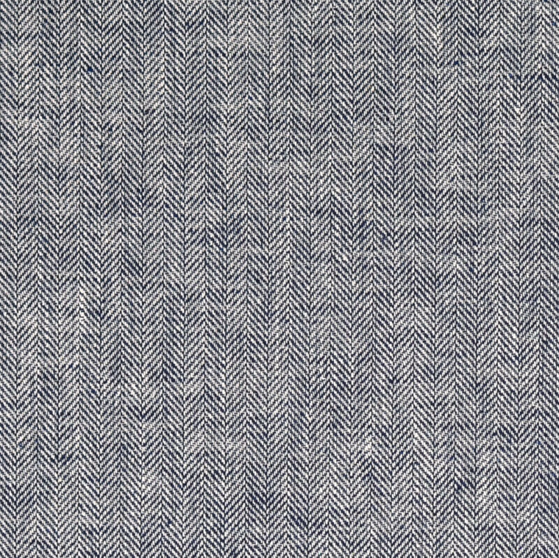 Navy Yarn Dyed Twill Stripe Linen Cotton Blend From Carbury By Modelo Fabrics