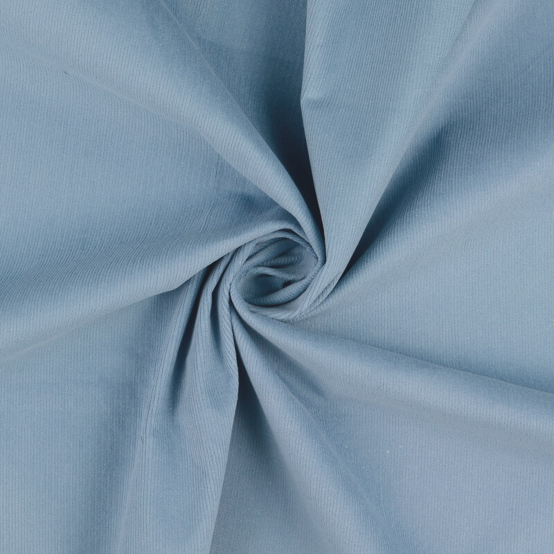 Dusky Blue Fine Stretch Needlecord from Hartford by Modelo Fabric ...