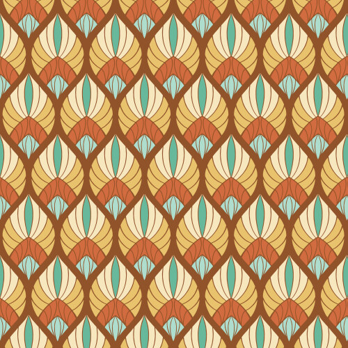 Deco Shells from Florissima in Gold by Juliana Tipton for Cloud9 Fabrics (Avail Apr)