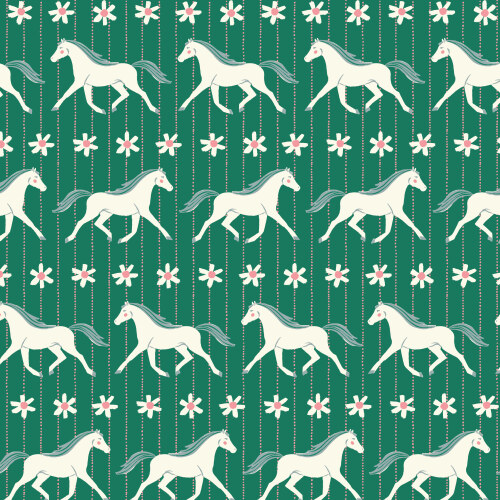 Howdy from Happy Homestead in Green by Samantha Johnson for Cloud9 Fabrics (Avail May)