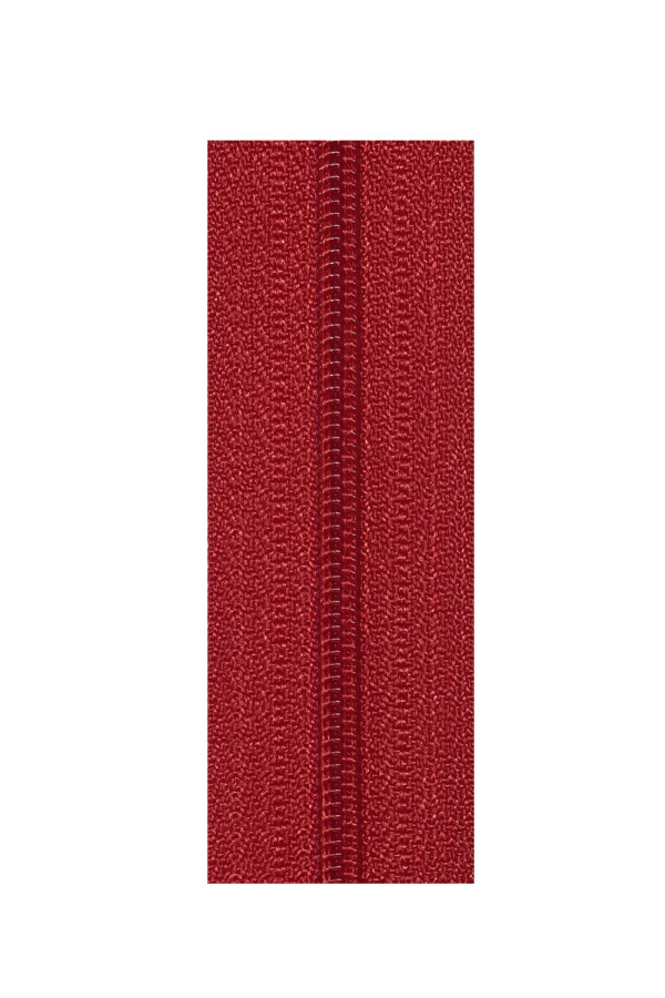 Deep Red Standard #3 Continuous Zipper Tape Bulk